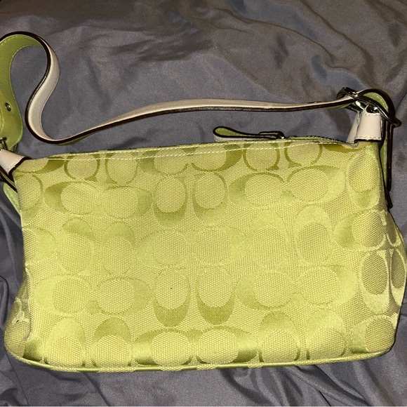 Coach Handbags - Coach Vintage Y2K F06044 Lime Green Baguette/Bag